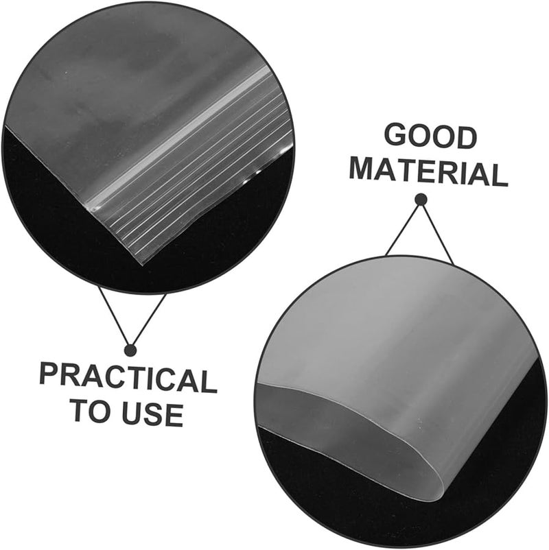GLEAVI 12 حزمة من أكياس التخزين البلاستيكية الشفافة الكبيرة جدًا القابلة للإغلاق للملابس والسفر وتنظيم المنزل - Image 3